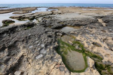 İsrail Kuzey şiddetli bir fırtınanın sonra Akdeniz'de Sahili 