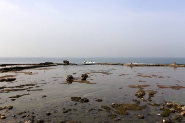 İsrail Kuzey şiddetli bir fırtınanın sonra Akdeniz'de Sahili 