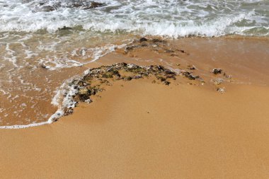 İsrail Kuzey şiddetli bir fırtınanın sonra Akdeniz'de Sahili 