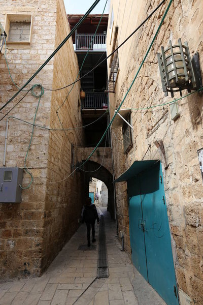 old narrow street in the old big city 