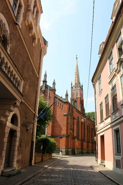 Rua Estreita Velha Cidade Grande Velha — Fotografia de Stock