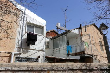 balkon ve Kudüs şehri içinde pencere eşiği 