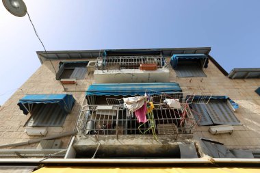 balkon ve Kudüs şehri içinde pencere eşiği 