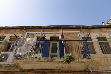 balkon ve Kudüs şehri içinde pencere eşiği 