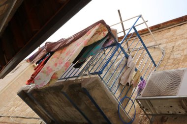 balkon ve Kudüs şehri içinde pencere eşiği 