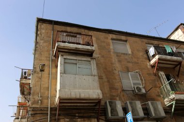 balkon ve Kudüs şehri içinde pencere eşiği 
