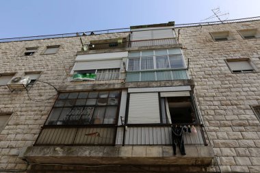 balkon ve Kudüs şehri içinde pencere eşiği 