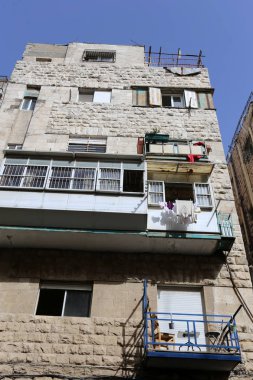 balkon ve Kudüs şehri içinde pencere eşiği 