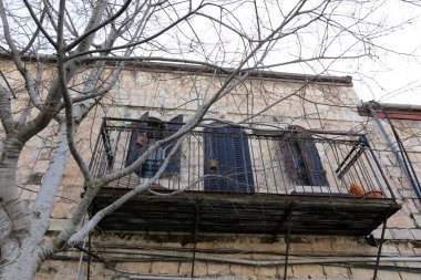 balkon ve Kudüs şehri içinde pencere eşiği 