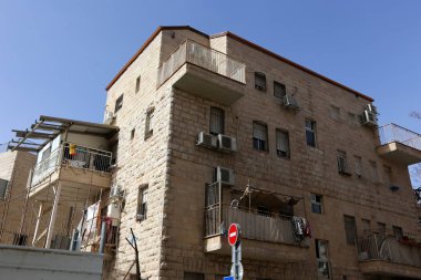 balkon ve Kudüs şehri içinde pencere eşiği 