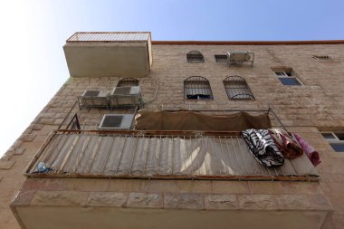 balkon ve Kudüs şehri içinde pencere eşiği 