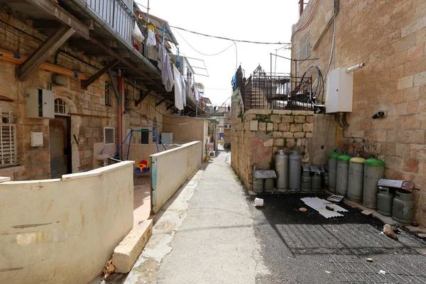 Caminar Por Las Calles Antigua Ciudad Jerusalén Capital Del Estado — Foto de Stock