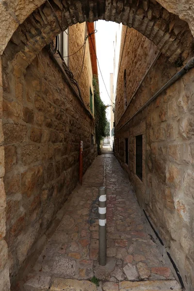 Spacer Ulicami Starożytnego Miasta Jerozolimy Stolicy Izraela — Zdjęcie stockowe