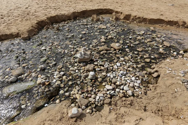 Stora Stenar Ligga Stranden Medelhavet — Stockfoto