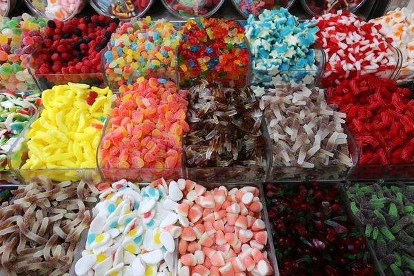 Bazar Dans Vieille Ville Acre Vendre Des Bonbons — Photo