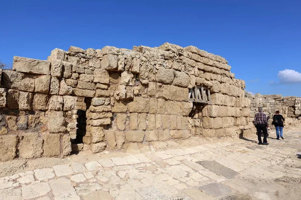 Caesarea Srail Akdeniz Kıyılarında Antik Bir Yerleşimdir — Stok fotoğraf