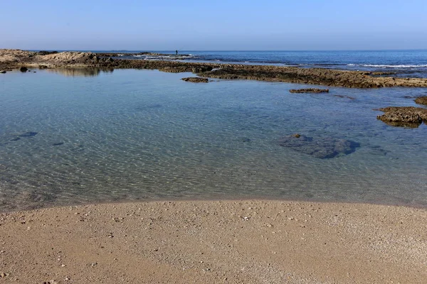 Узбережжя Середземноморського Моря Півночі Острова — стокове фото