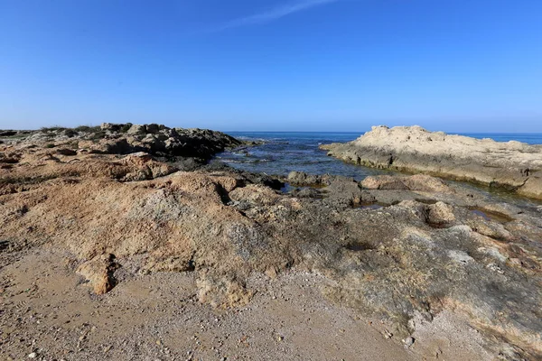 Côte Mer Méditerranée Nord Israël — Photo