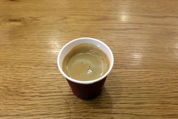 Glass Table Which Coffee Poured — Stock Photo, Image