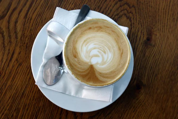 Copo Mesa Que Café Derramado — Fotografia de Stock