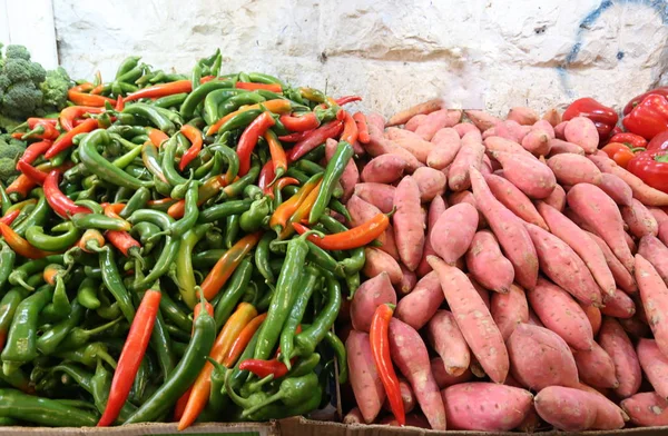 Market City Akko Sold Fruits Vegetables — Stock Photo, Image
