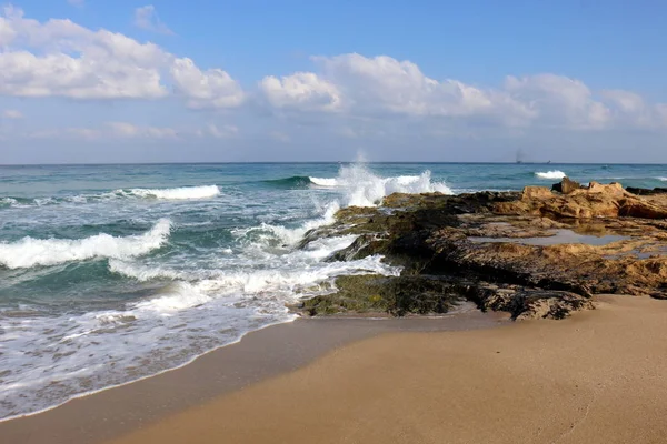 Medelhavets Kust Norra Delen Israel — Stockfoto