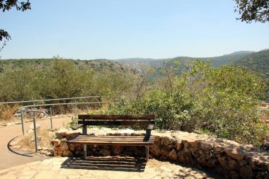 geri kalanı için bir Bank açık bir parkta duruyor 