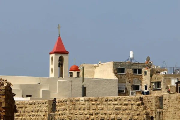 Acre Une Ancienne Ville Une Forteresse Israël Sur Côte Méditerranéenne — Photo