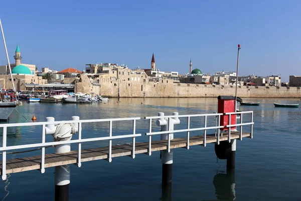 Acre Uma Cidade Antiga Uma Fortaleza Israel Costa Mediterrâneo — Fotografia de Stock