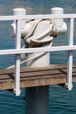 Yatak tarafından shore bir gemi veya tekne bağlama için özel donanımlı bir yerdir 