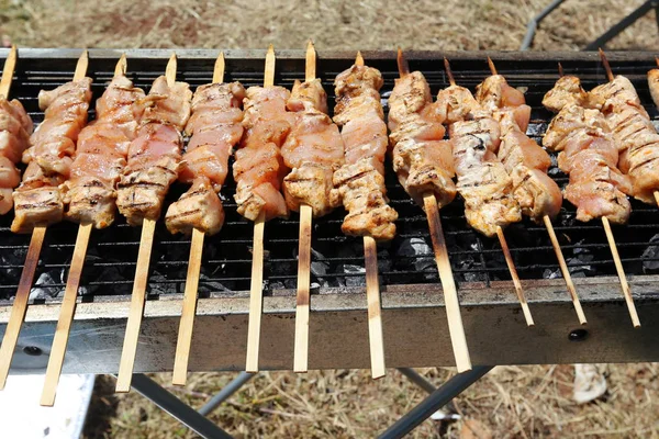 Grill Geroosterde Groenten Vlees — Stockfoto