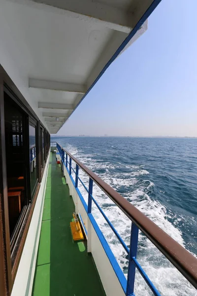 Passeio Barco Mar Mediterrâneo Largo Costa Haifa — Fotografia de Stock