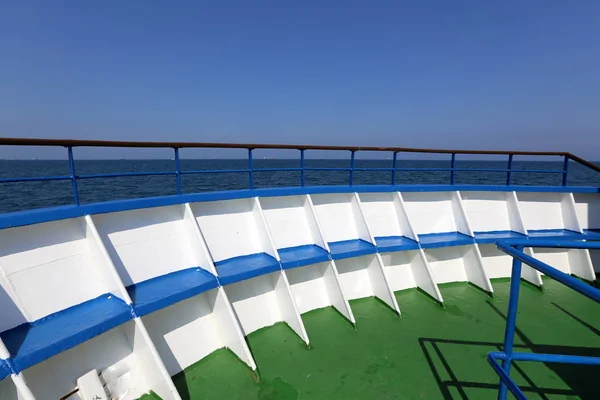 Una Gita Barca Sul Mar Mediterraneo Largo Della Costa Haifa — Foto Stock