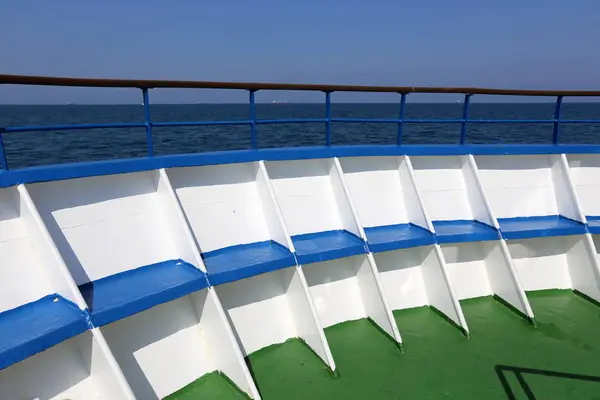 Una Gita Barca Sul Mar Mediterraneo Largo Della Costa Haifa — Foto Stock