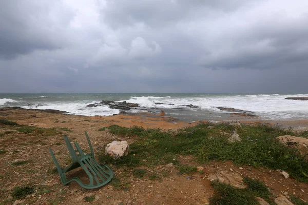 Costa Del Mar Mediterráneo Norte Israel —  Fotos de Stock