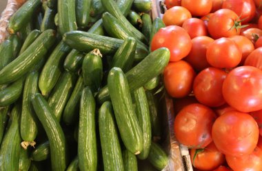 Sebze IFF eski kasaba İsrail içinde pazarda satılmaktadır 