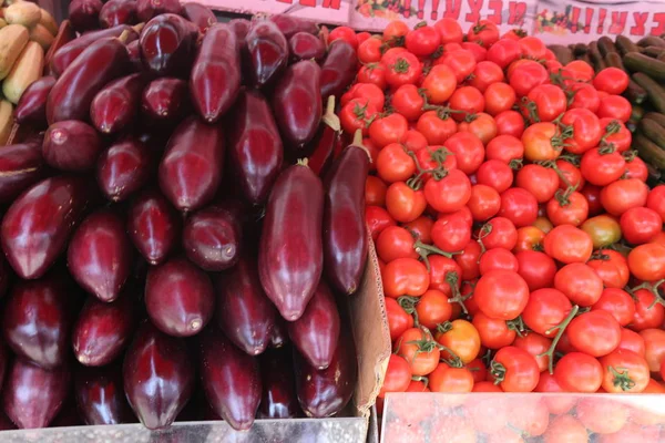 Grönsaker Säljs Basaren Den Gamla Staden Akko Israel — Stockfoto