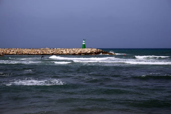Coast Mediterranean Sea North Israel — Stock Photo, Image