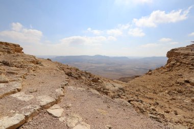 Ramon Krateri Güney İsrail 'deki Negev Çölü' nde. 