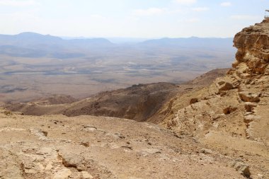 Ramon Krateri Güney İsrail 'deki Negev Çölü' nde. 