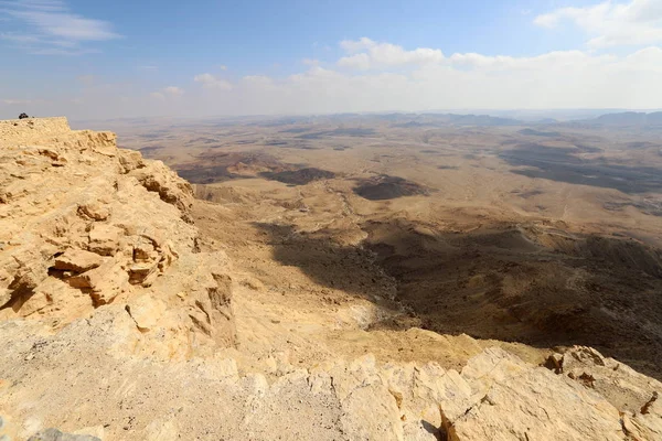 Ramon Crater Στην Έρημο Negev Στο Νότιο Ισραήλ — Φωτογραφία Αρχείου