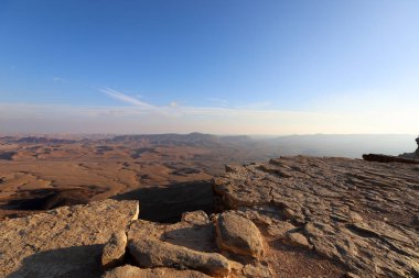 Ramon Krateri Güney İsrail 'deki Negev Çölü' nde. 