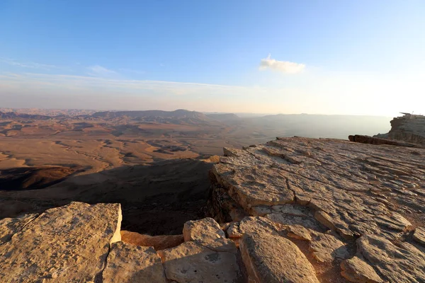 Krater Ramon Pustyni Negew Południowym Izraelu — Zdjęcie stockowe