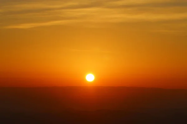 Sonnenaufgang Über Dem Ramon Krater Der Negev Wüste Israel — Stockfoto