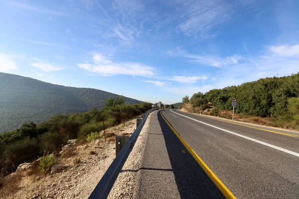 Route Pour Les Voitures Dans Nord Israël — Photo