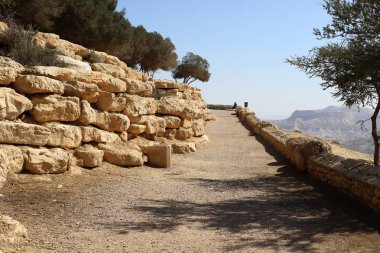 İsrail 'in güneyindeki bir şehir parkında yaya yolu. 