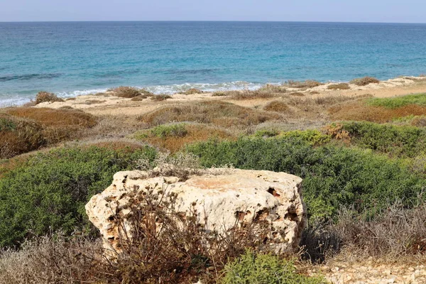Pietre Trovano Parco Cittadino Sulle Rive Del Mar Mediterraneo Nel — Foto Stock