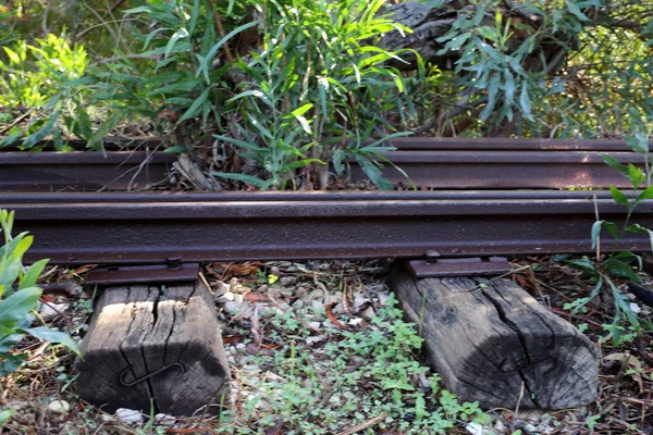 Linea Ferroviaria Abbandonata Tra Haifa Israele Beirut Libano — Foto Stock