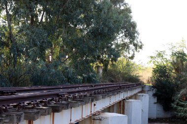 İsrail 'deki Hayfa ile Lübnan' daki Beyrut arasındaki terk edilmiş demiryolu hattı 