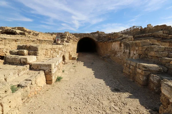 Cesarea Una Antigua Ciudad Puerto Antiguo Construido Por Rey Herodes — Foto de Stock